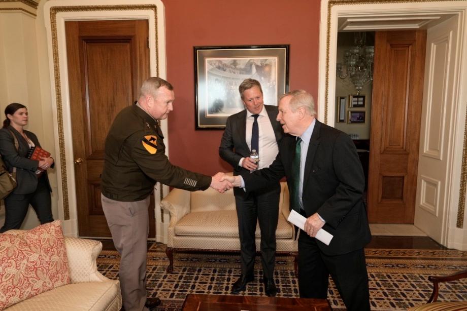 DURBIN TOUTS ROCK ISLAND ARSENAL’S HIGH-QUALITY MANUFACTURING IN MEETING WITH ARMY SECRETARY DRISCOLL